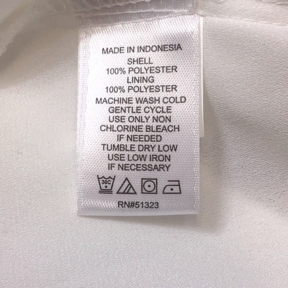 🆕 CeCe Ivory Semi Sheer Crepe Chiffon Front Lined Back Unlined Long Sleeve - Picture 6 of 10